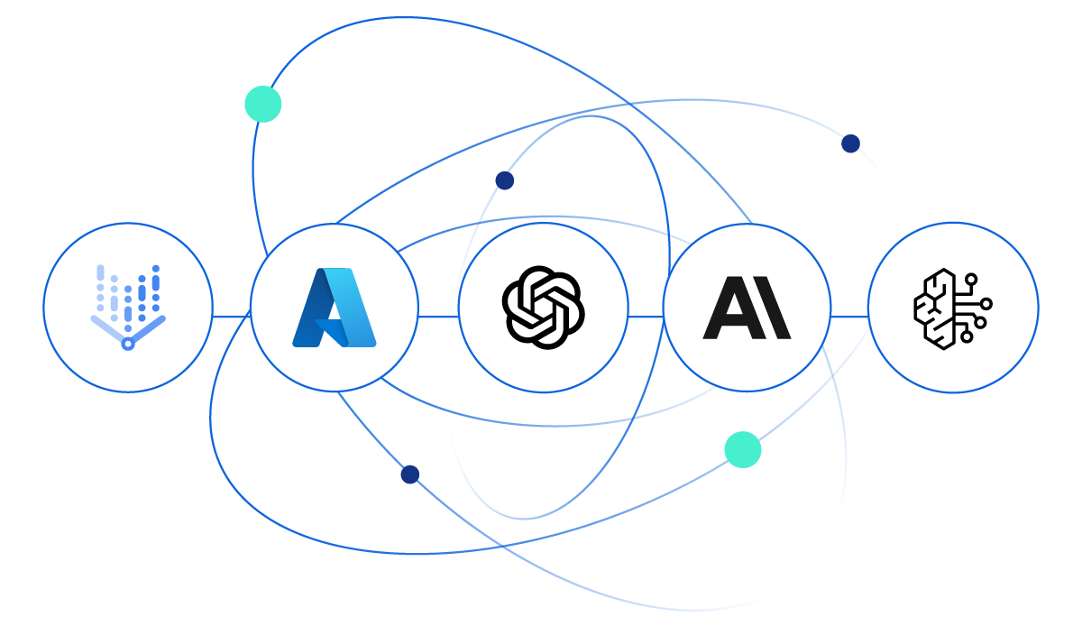 LLM Observability Monitoring Displaying Logos for Vector, Azure OpenAI, OpenAI, Anthropic, and Amazon Bedrock